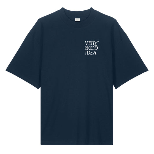 Mid Evil Logo Tee 2, Dark Blue